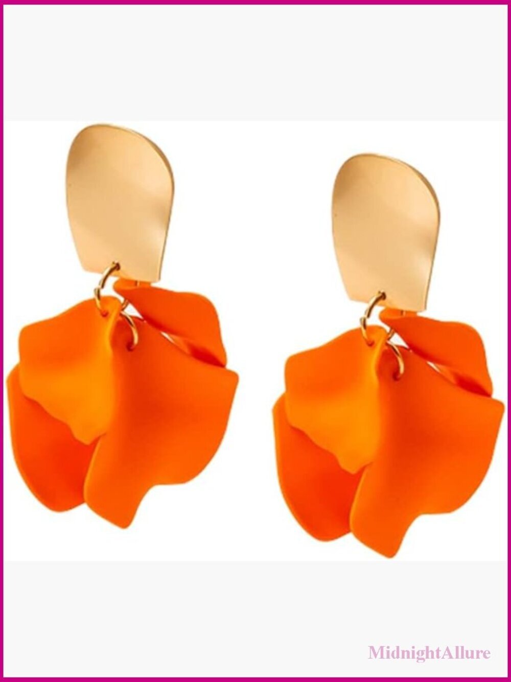 Boho Floral Acrylic Rose Tassel Drop Dangle Earrings